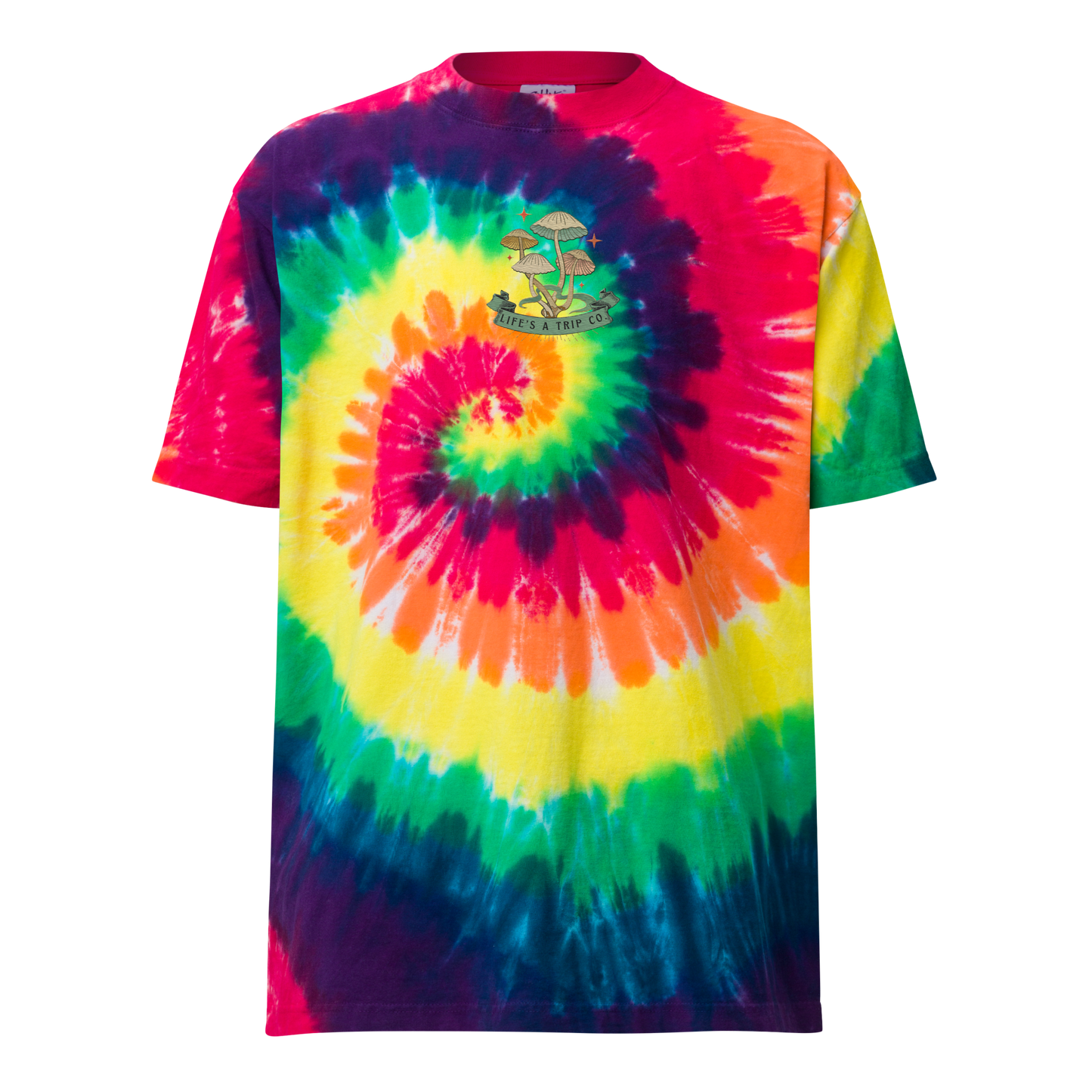 Life's a Trip Co.™ Embroidery - Oversized Tie-Dye T-Shirt - Shaka Wear