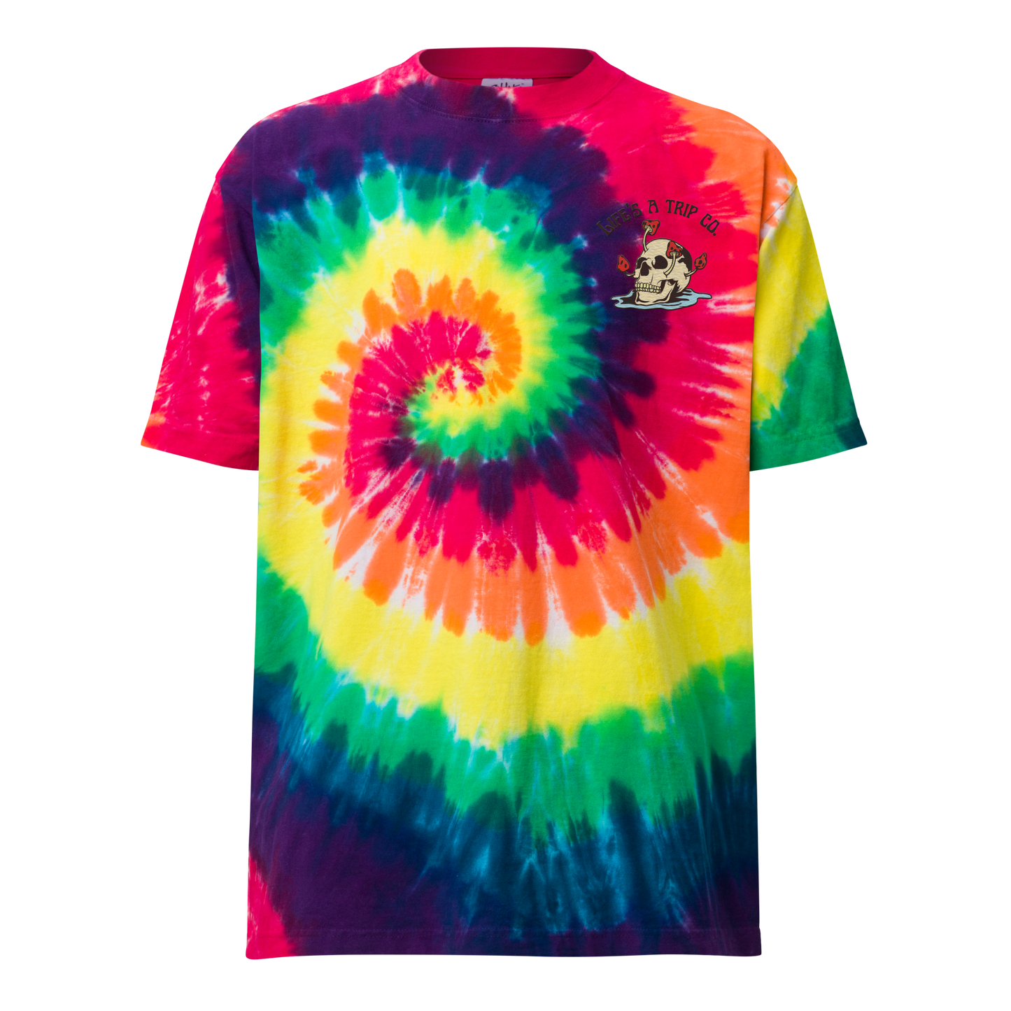Life's a Trip Co.™ Embroidery - Oversized Tie-Dye T-Shirt - Shaka Wear