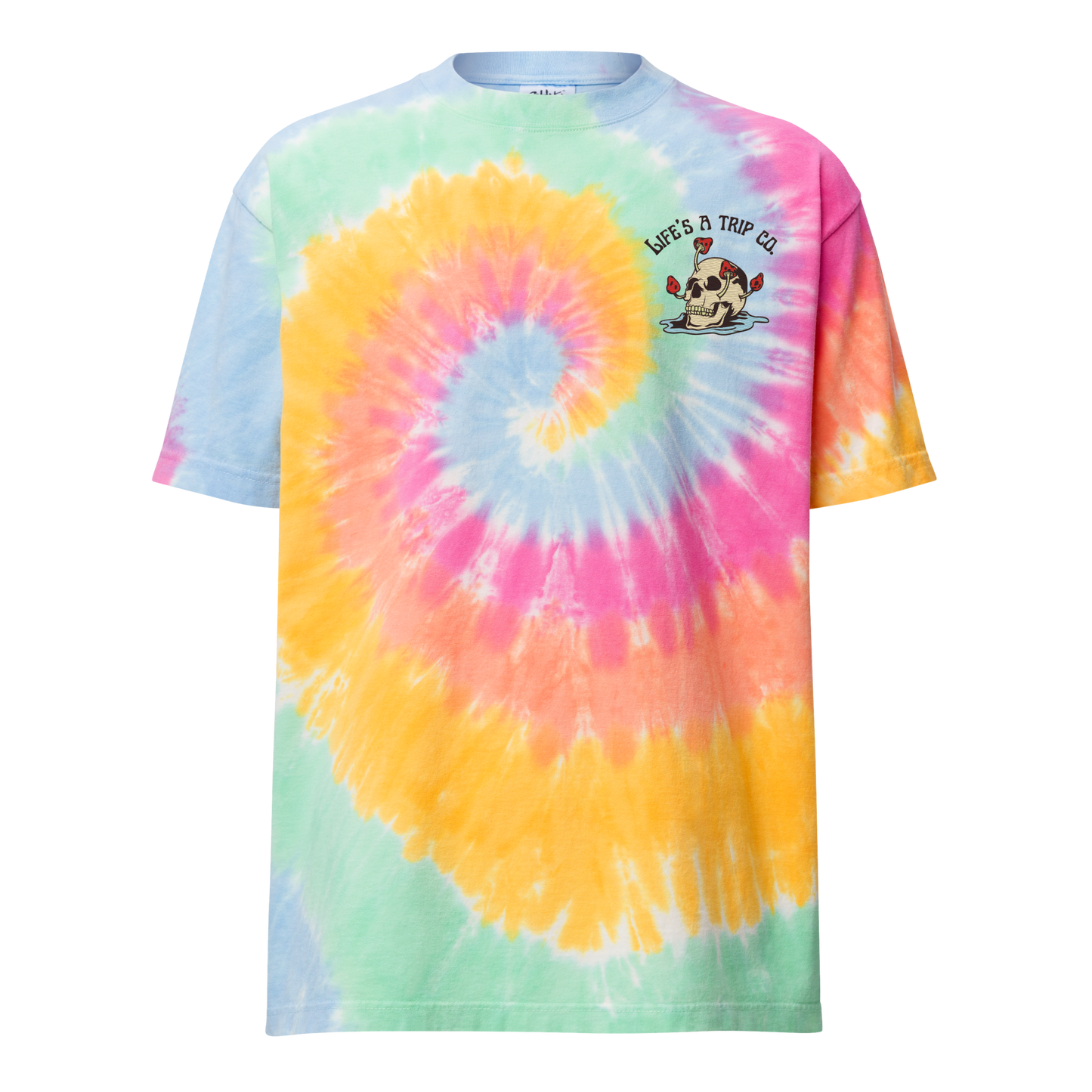 Life's a Trip Co.™ Embroidery - Oversized Tie-Dye T-Shirt - Shaka Wear