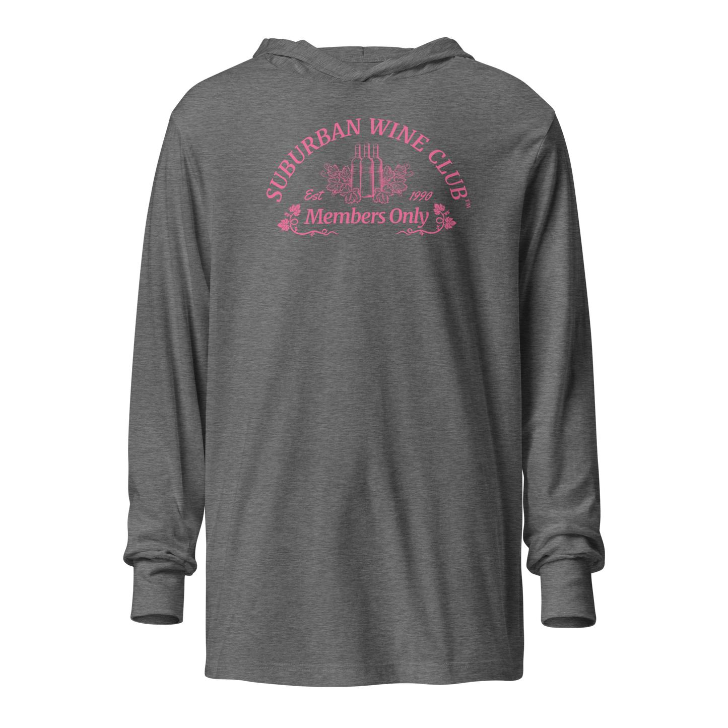 Suburban WIne Club™ Hooded Long Sleeve Tee | Bella Canvas 3512