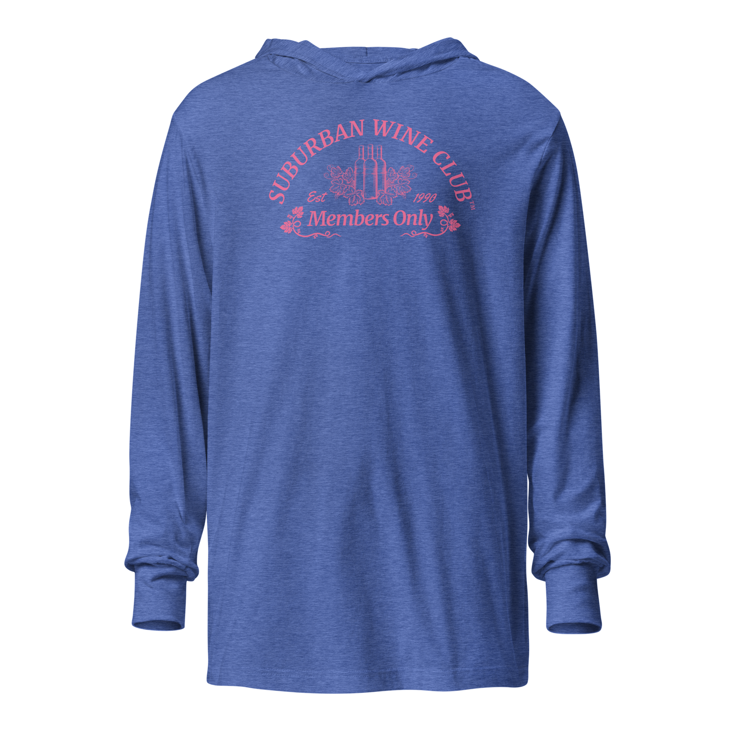Suburban WIne Club™ Hooded Long Sleeve Tee | Bella Canvas 3512