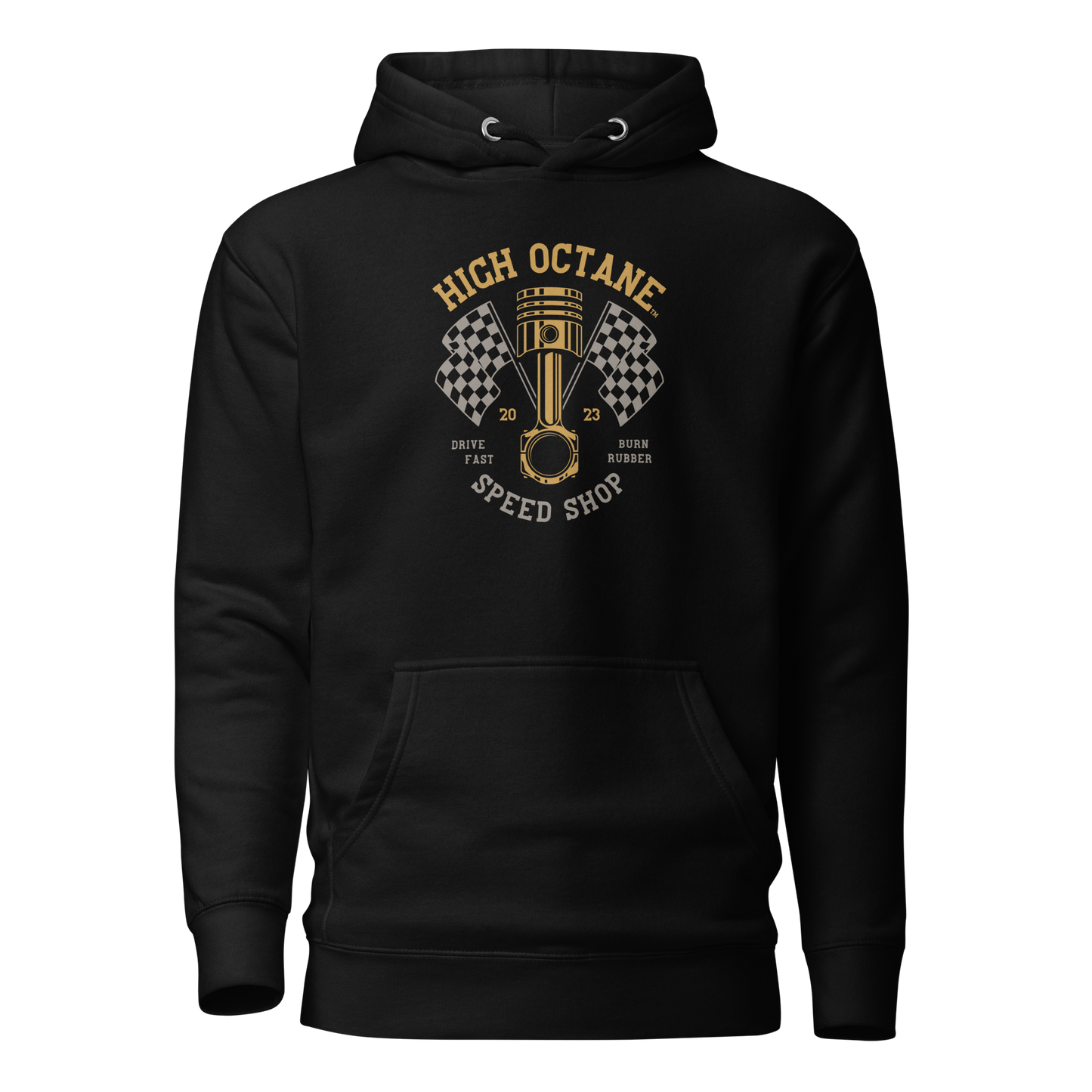 High Octane Speed Shop™ Premium Hoodie | Cotton Heritage M2580 Front