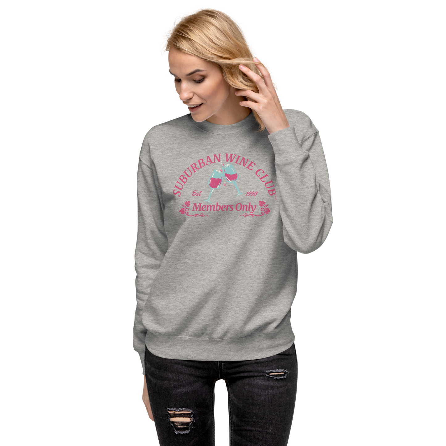 Suburban WIne Club™ Premium Sweatshirt | Cotton Heritage M2480
