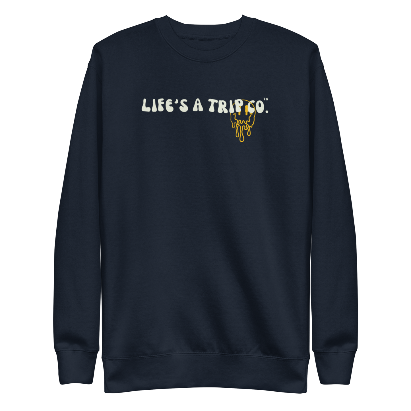 Life's a Trip Co.™ Premium Sweatshirt | Cotton Heritage M2480 front/back