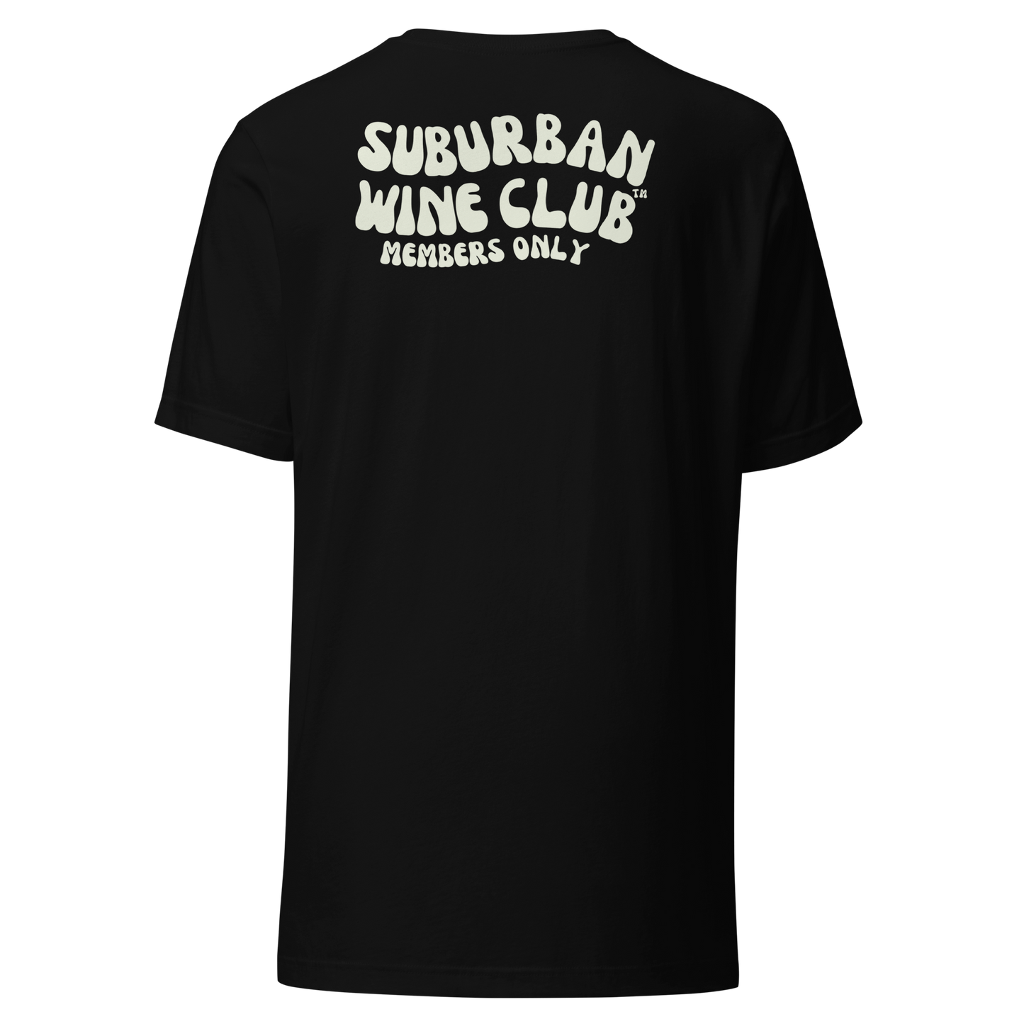 Suburban WIne Club™ T-Shirt | Bella + Canvas 3001 front/back