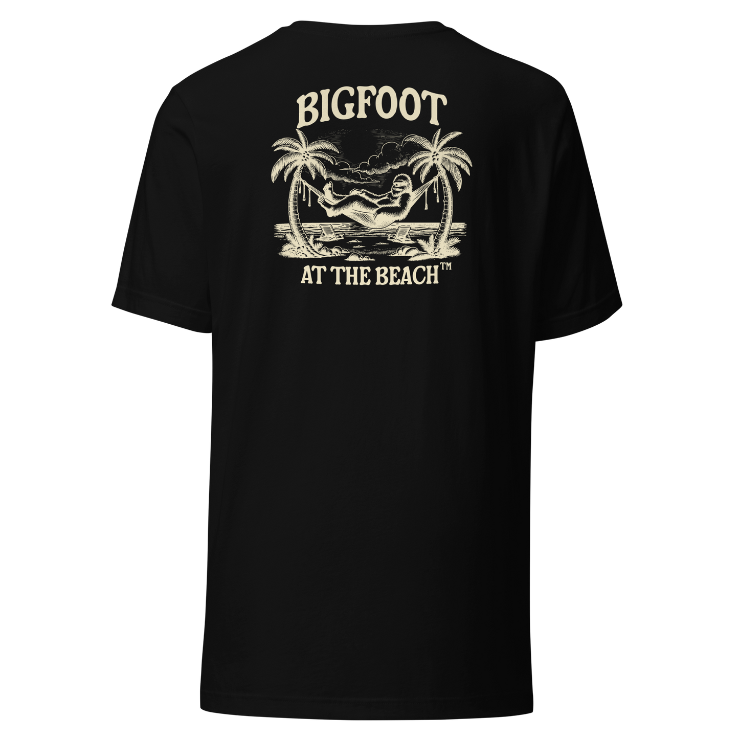 Bigfoot at the Beach T-Shirt - LIfestyle Apparel Brands