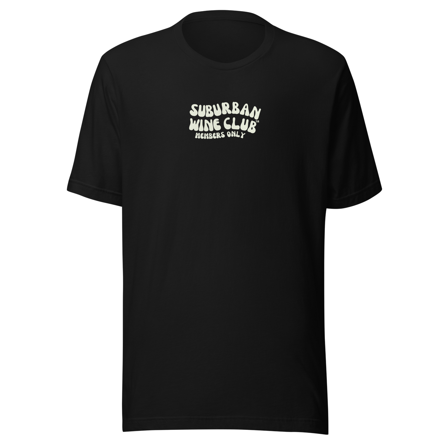 Suburban WIne Club™ T-Shirt | Bella + Canvas 3001 front/back