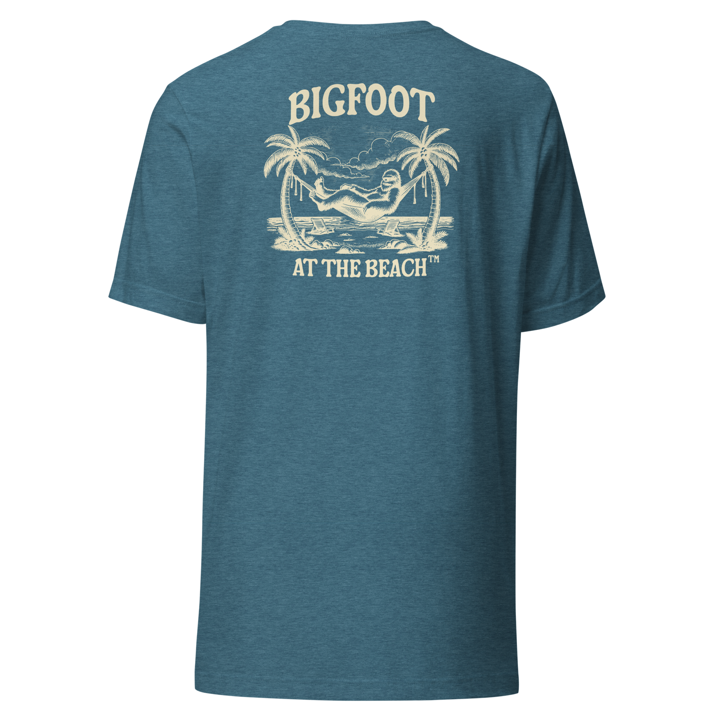 Bigfoot at the Beach T-Shirt - LIfestyle Apparel Brands