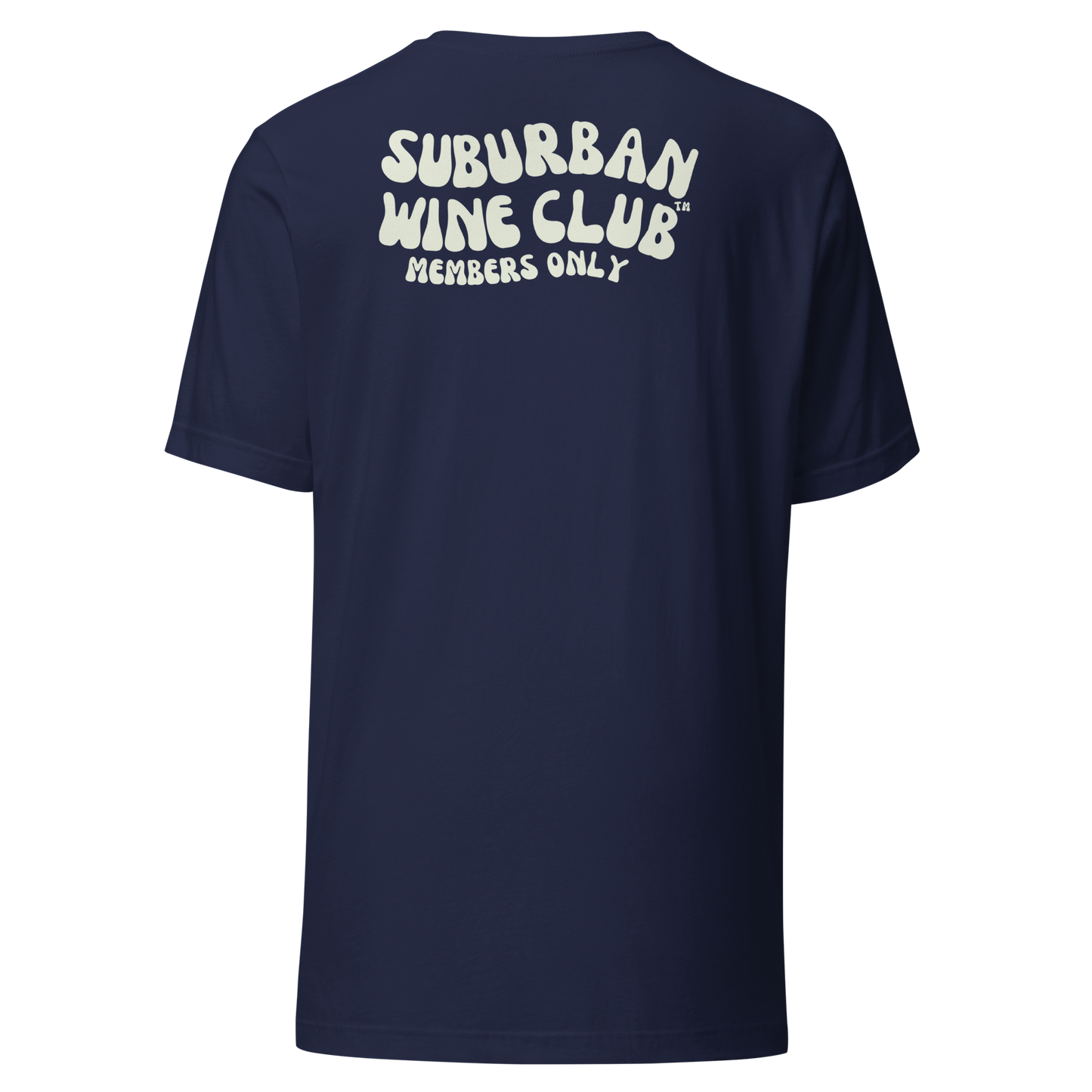 Suburban WIne Club™ T-Shirt | Bella + Canvas 3001 front/back