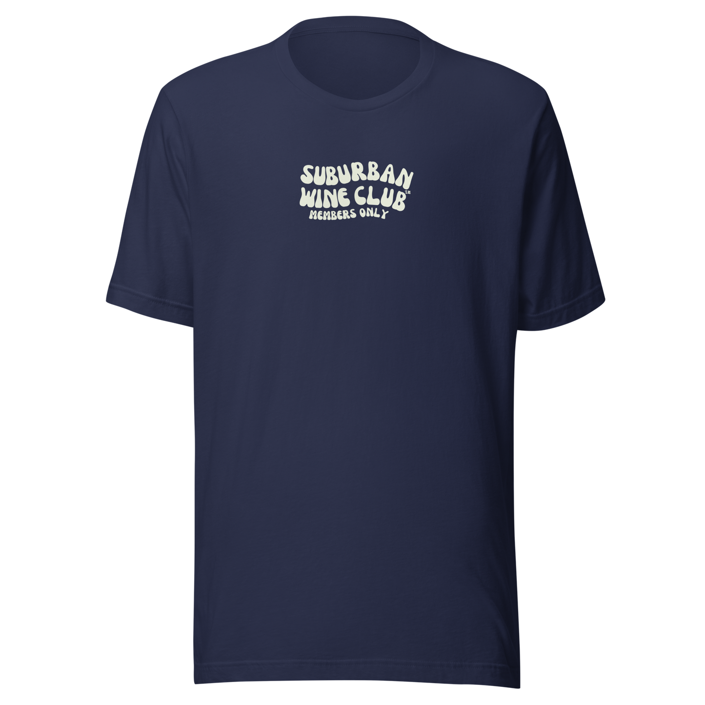 Suburban WIne Club™ T-Shirt | Bella + Canvas 3001 front/back