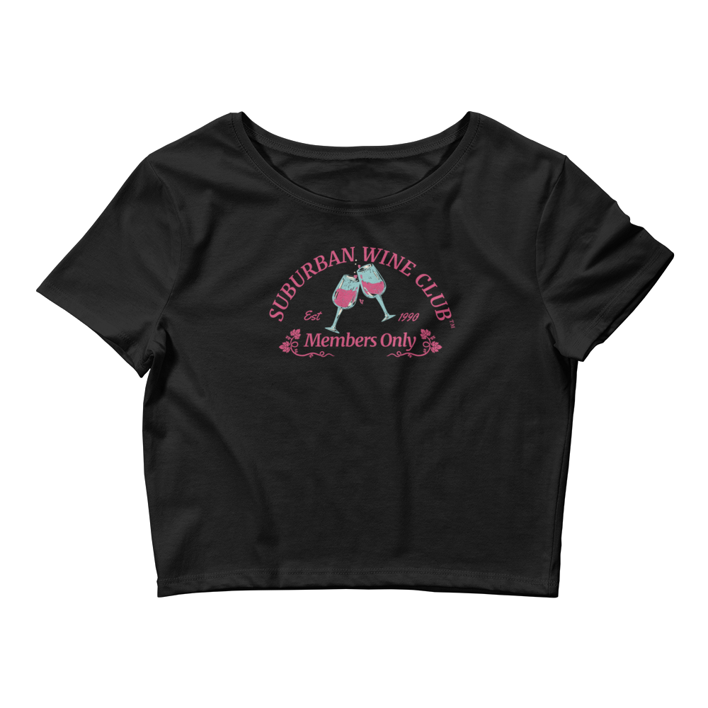 Suburban WIne CLub™ Women's Crop Tee | Bella + Canvas 6681