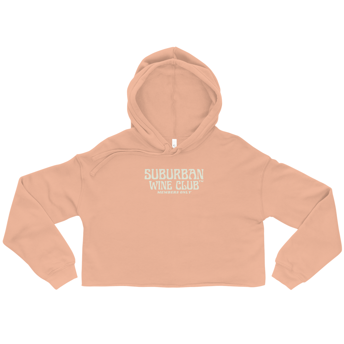 Suburban WIne Club™ Women's Cropped Hoodie | Bella + Canvas 7502 Front