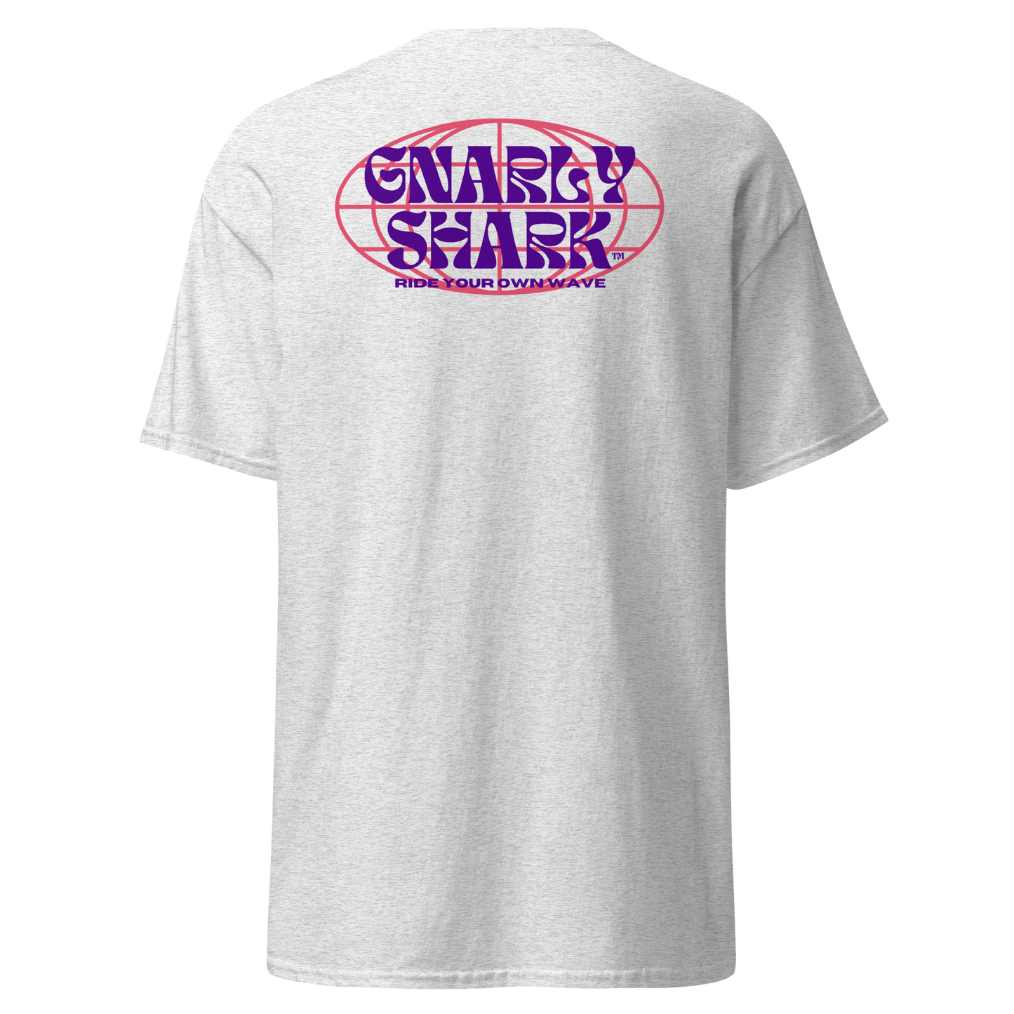 Gnarly Shark T-Shirt - Front / Back - Gildan classic 5000