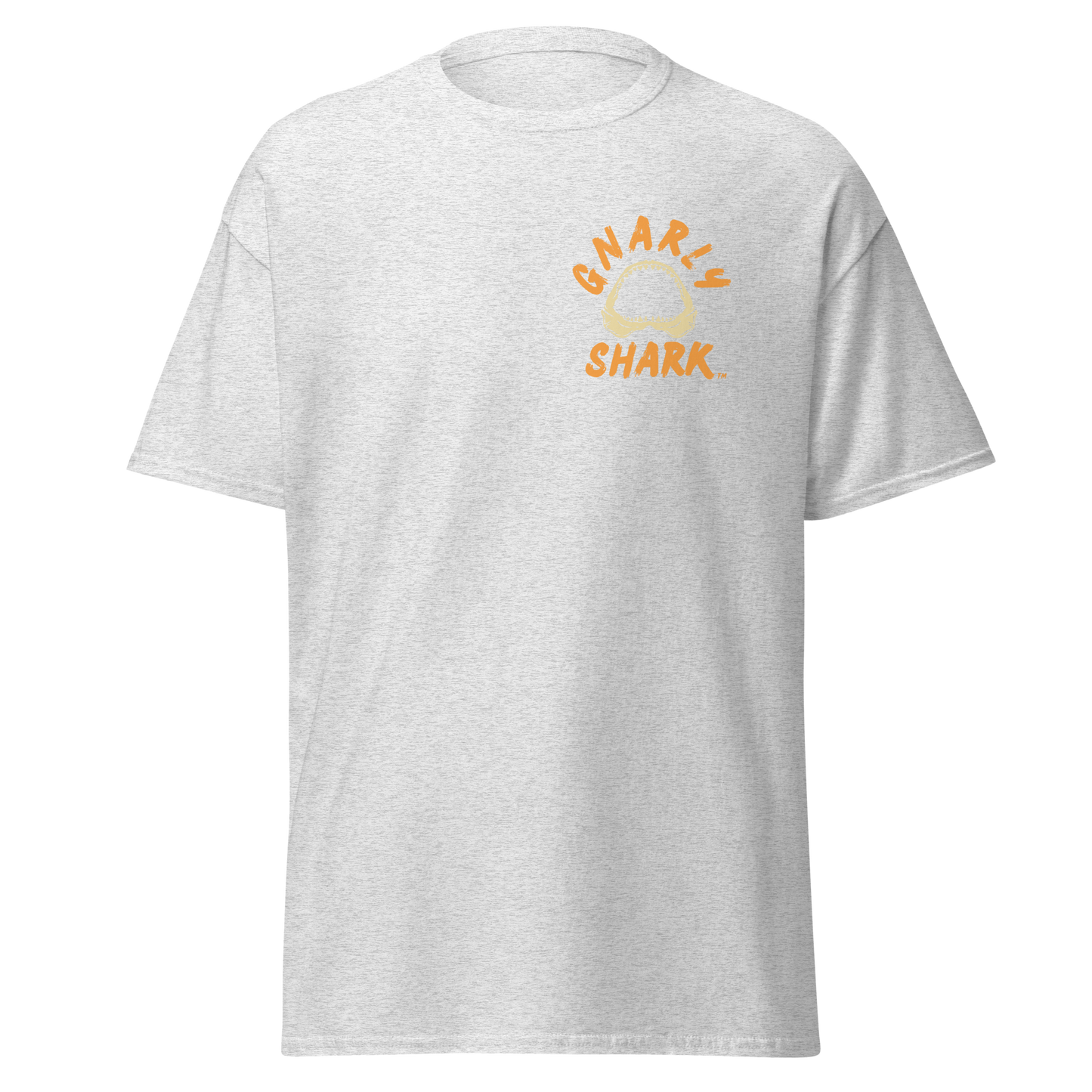 Gnarly Shark T-Shirt - Front / Back - Gildan classic 5000