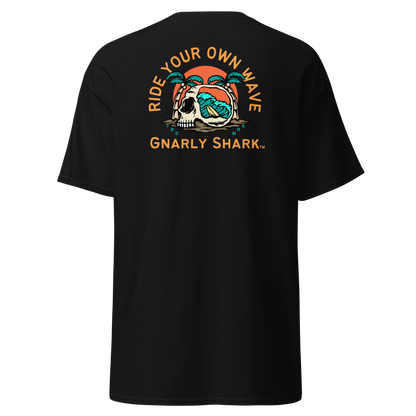 Gnarly Shark T-Shirt - Front / Back - Gildan classic 5000