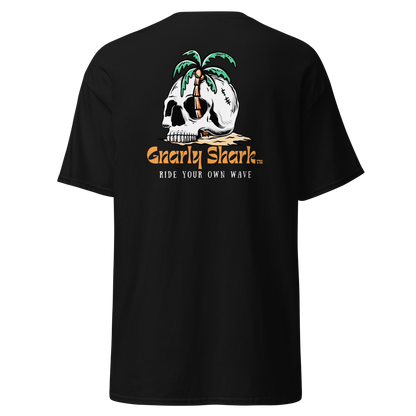 Gnarly Shark T-Shirt - Front / Back - Gildan classic 5000