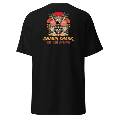 Gnarly Shark T-Shirt - Front / Back - Gildan classic 5000