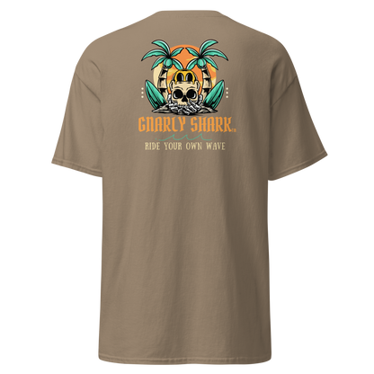 Gnarly Shark T-Shirt - Front / Back - Gildan classic 5000