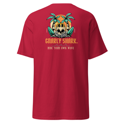 Gnarly Shark T-Shirt - Front / Back - Gildan classic 5000