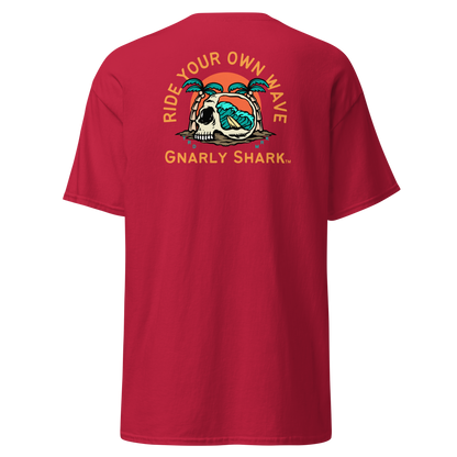 Gnarly Shark T-Shirt - Front / Back - Gildan classic 5000