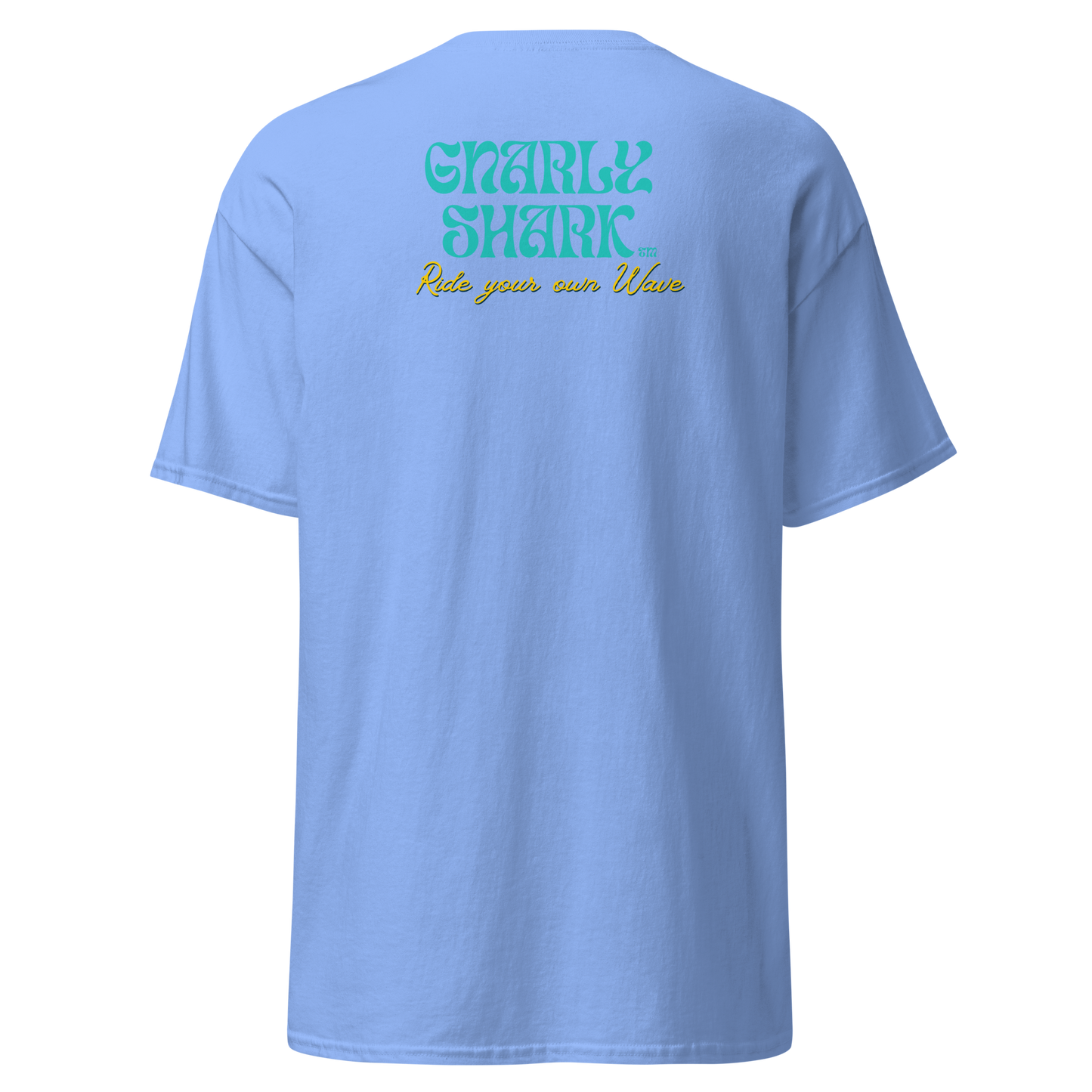 Gnarly Shark T-Shirt - Front / Back - Gildan classic 5000