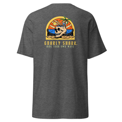 Gnarly Shark T-Shirt - Front / Back - Gildan classic 5000