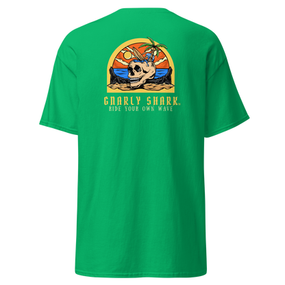 Gnarly Shark T-Shirt - Front / Back - Gildan classic 5000