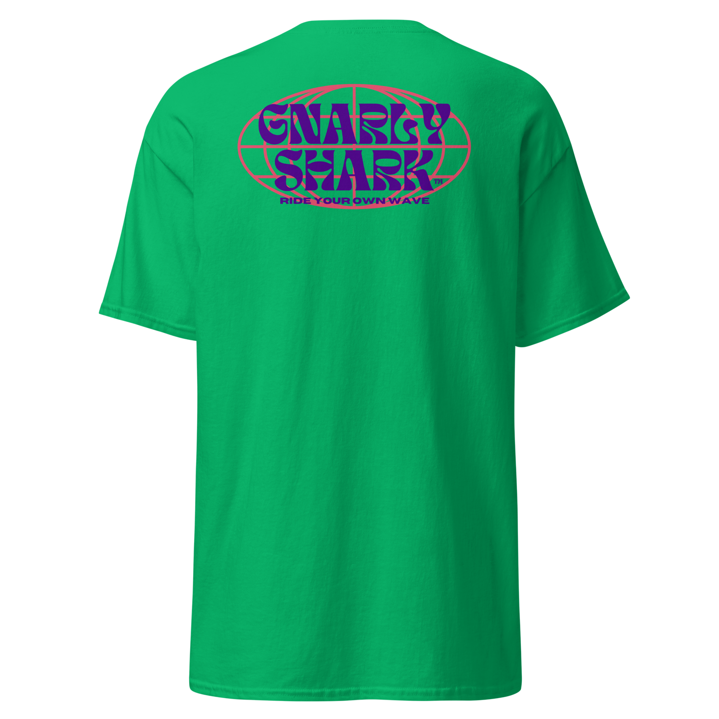 Gnarly Shark T-Shirt - Front / Back - Gildan classic 5000