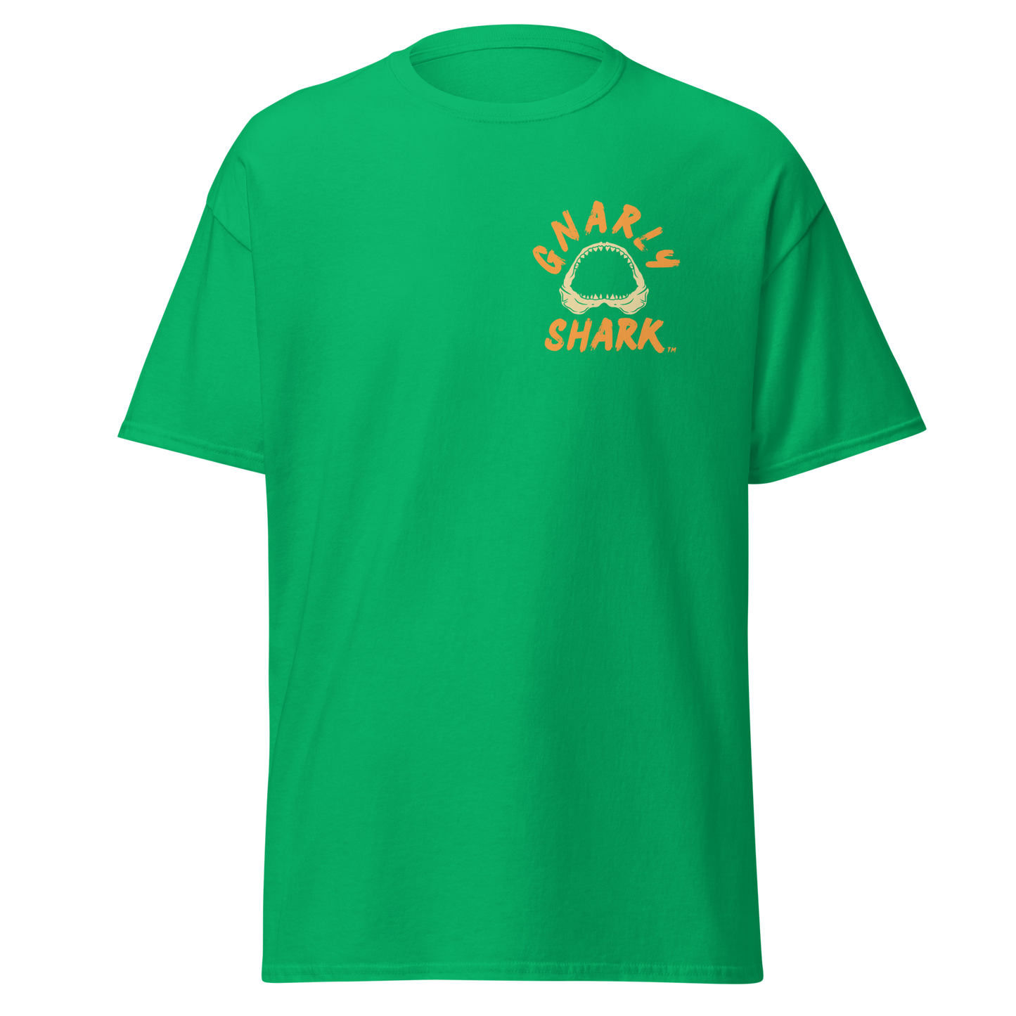 Gnarly Shark T-Shirt - Front / Back - Gildan classic 5000