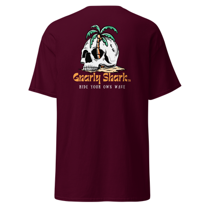 Gnarly Shark T-Shirt - Front / Back - Gildan classic 5000