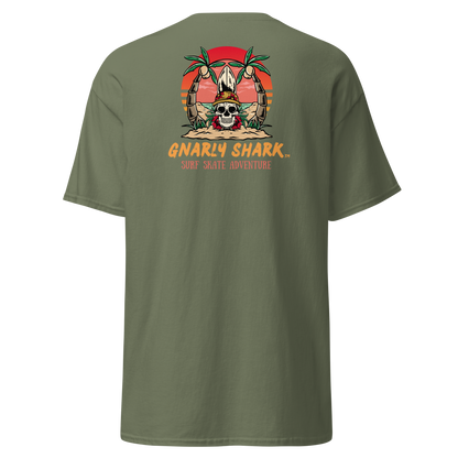 Gnarly Shark T-Shirt - Front / Back - Gildan classic 5000