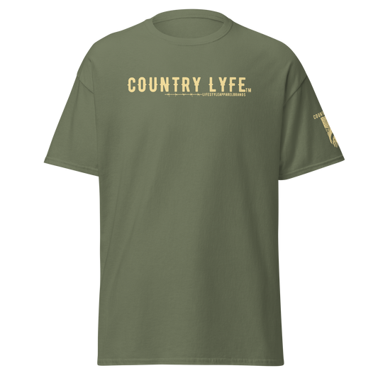 Country Lyfe T-Shirt Print on front & left sleeve - Gildan Classic 5000