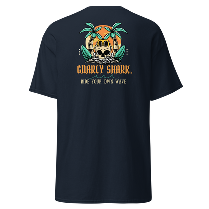 Gnarly Shark T-Shirt - Front / Back - Gildan classic 5000