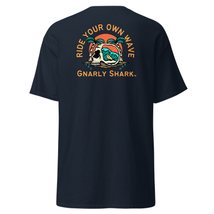 Gnarly Shark T-Shirt - Front / Back - Gildan classic 5000