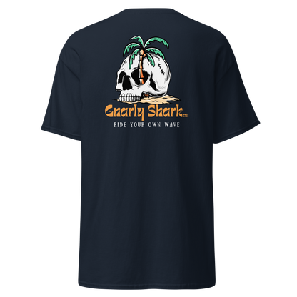 Gnarly Shark T-Shirt - Front / Back - Gildan classic 5000