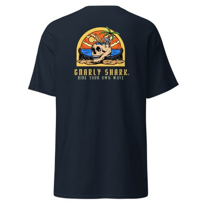 Gnarly Shark T-Shirt - Front / Back - Gildan classic 5000