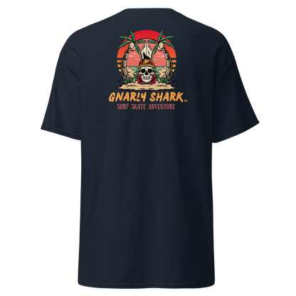 Gnarly Shark T-Shirt - Front / Back - Gildan classic 5000