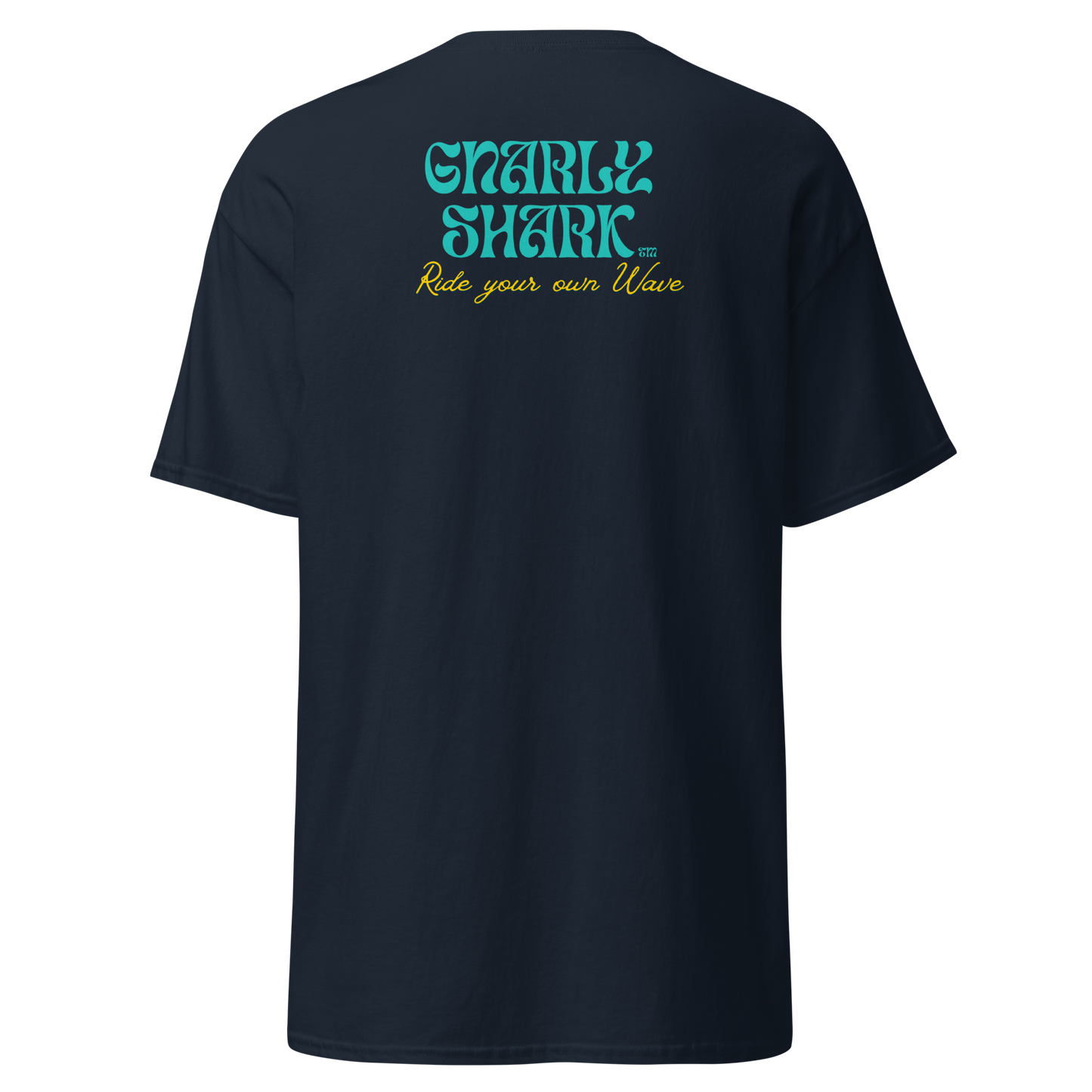 Gnarly Shark T-Shirt - Front / Back - Gildan classic 5000