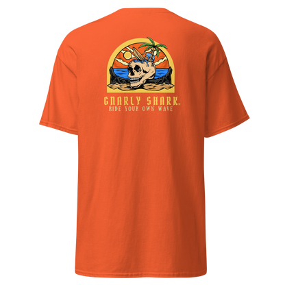 Gnarly Shark T-Shirt - Front / Back - Gildan classic 5000