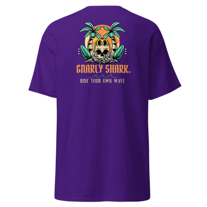 Gnarly Shark T-Shirt - Front / Back - Gildan classic 5000