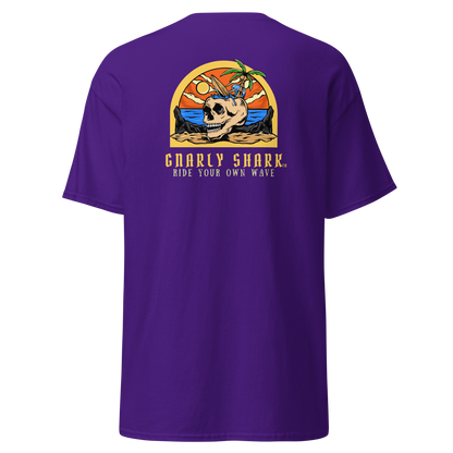 Gnarly Shark T-Shirt - Front / Back - Gildan classic 5000