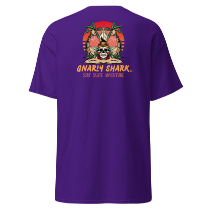 Gnarly Shark T-Shirt - Front / Back - Gildan classic 5000