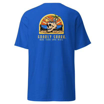 Gnarly Shark T-Shirt - Front / Back - Gildan classic 5000