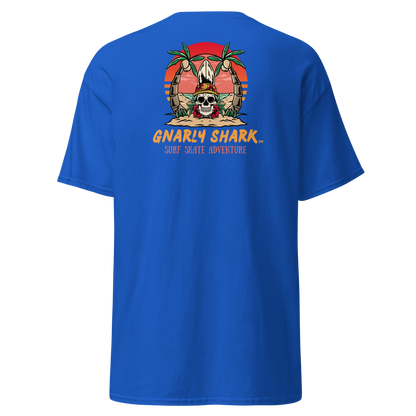 Gnarly Shark T-Shirt - Front / Back - Gildan classic 5000