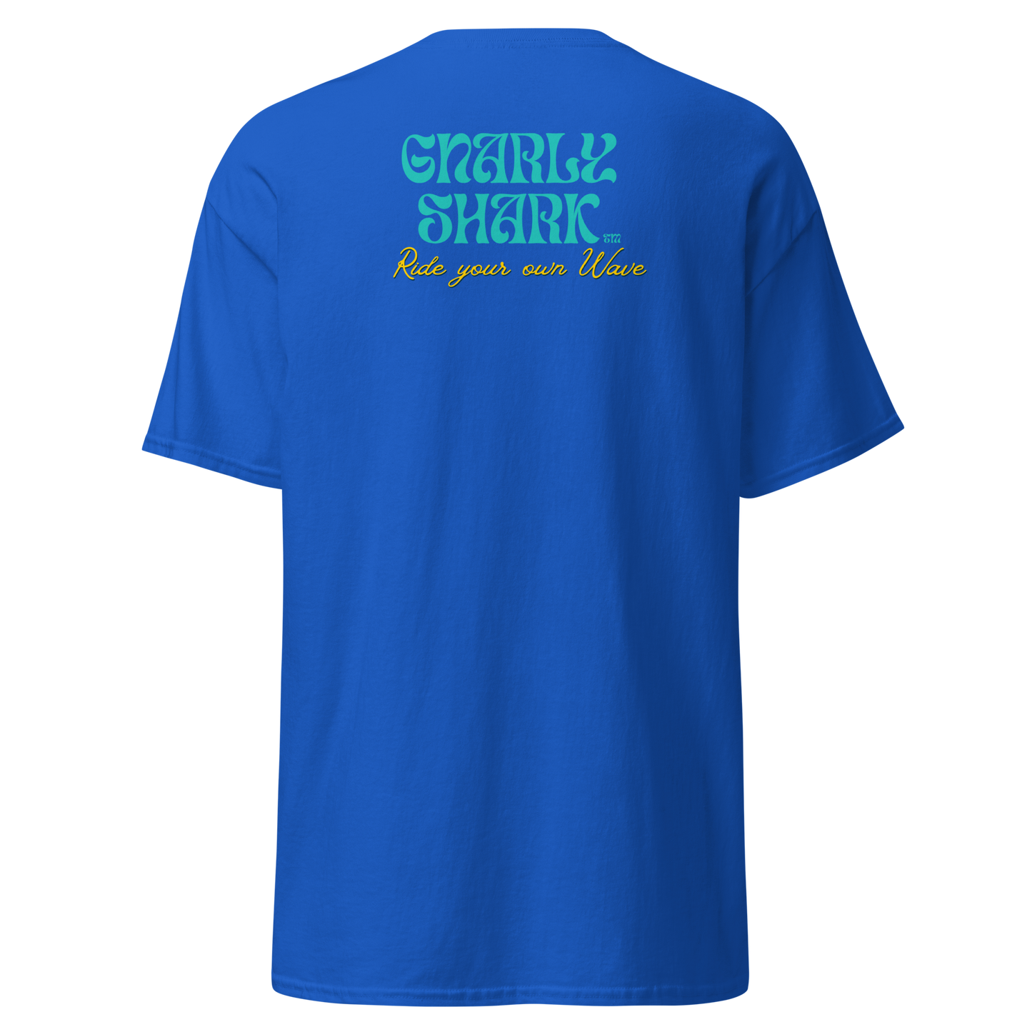 Gnarly Shark T-Shirt - Front / Back - Gildan classic 5000