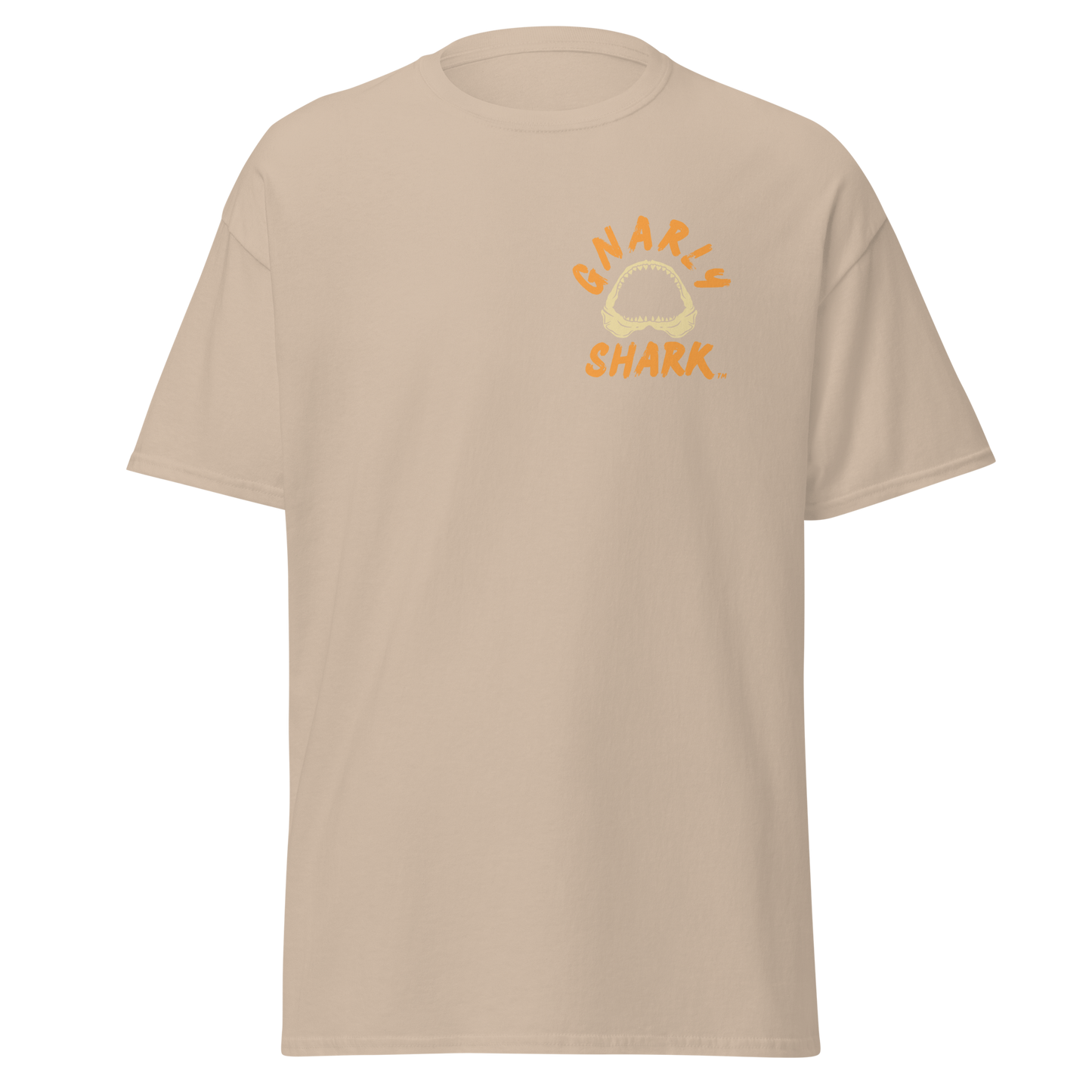 Gnarly Shark T-Shirt - Front / Back - Gildan classic 5000