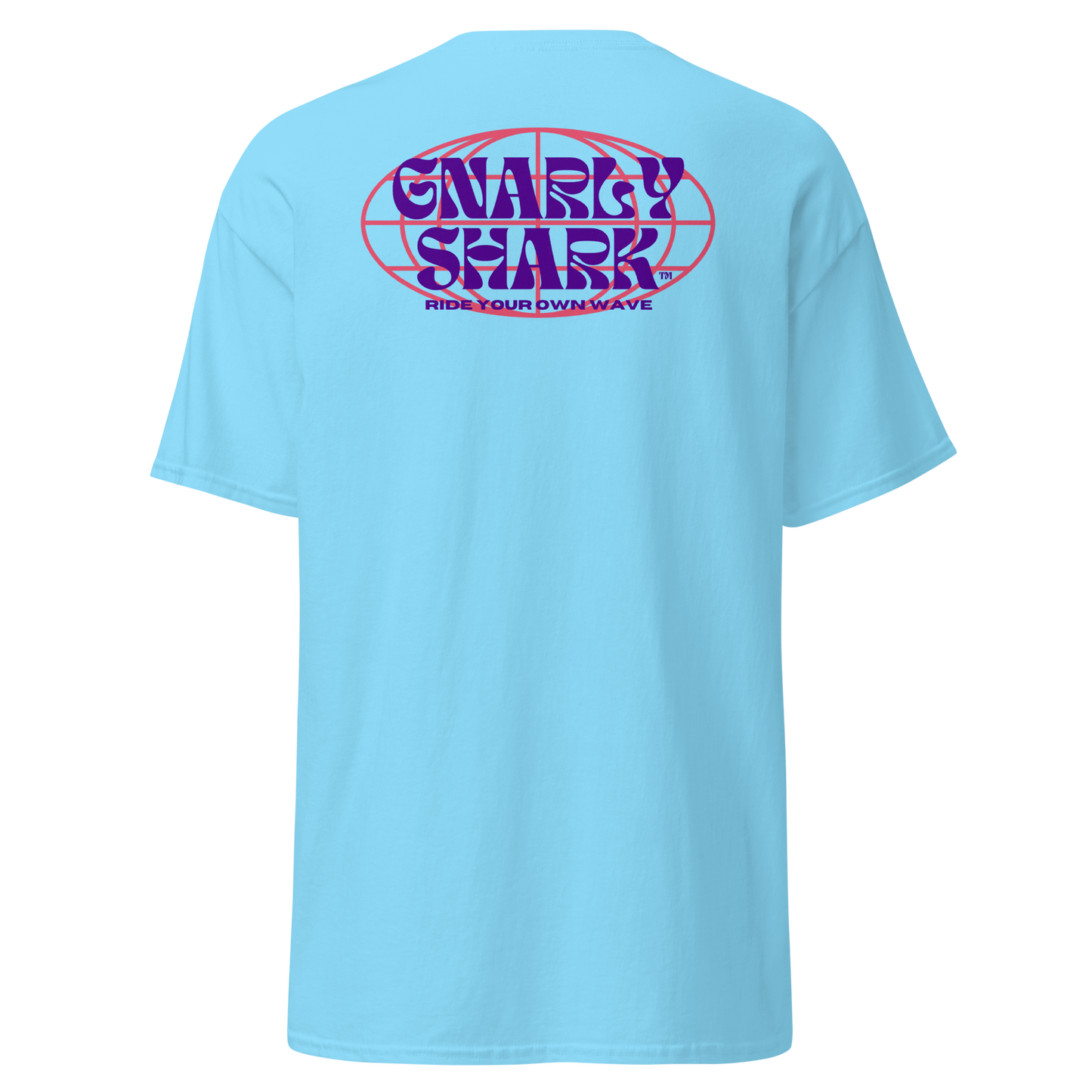 Gnarly Shark T-Shirt - Front / Back - Gildan classic 5000