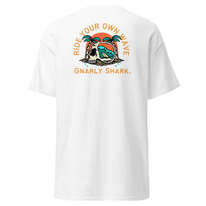 Gnarly Shark T-Shirt - Front / Back - Gildan classic 5000