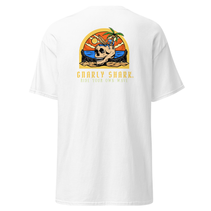 Gnarly Shark T-Shirt - Front / Back - Gildan classic 5000