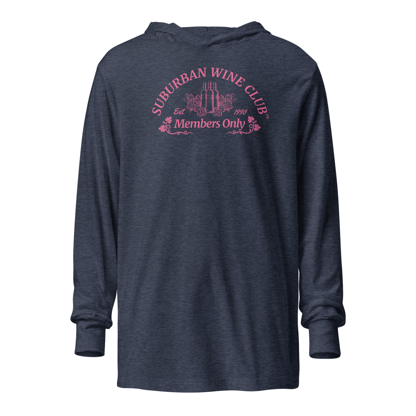 Suburban WIne Club™ Hooded Long Sleeve Tee | Bella Canvas 3512